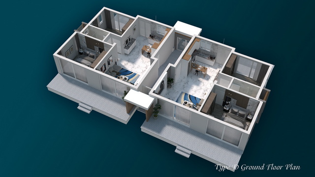 Four Seasons Life 2 2+1 Apartment Ground Floor plan Sea Swan 6